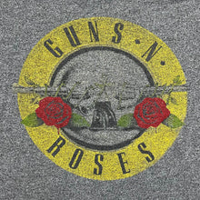 Load image into Gallery viewer, GUNS N ROSES Classic Logo Spellout Glam Metal Hard Rock Band Rolled Sleeve T-Shirt
