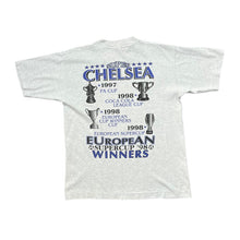 Load image into Gallery viewer, Vintage CHELSEA FC &quot;European Supercup &#39;98 Winners&quot; Football Souvenir Graphic Single Stitch T-Shirt
