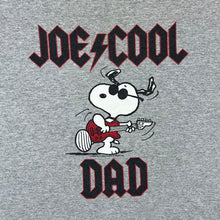 Load image into Gallery viewer, JOE COOL DAD Snoopy Peanuts Character Novelty Spellout Graphic Grey T-Shirt
