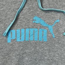 Load image into Gallery viewer, PUMA Classic Big Logo Spellout Graphic Grey Pullover Hoodie
