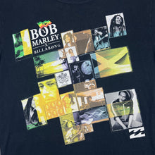 Load image into Gallery viewer, BILLABONG x BOB MARLEY Rasta Reggae Surfer Graphic Black T-Shirt
