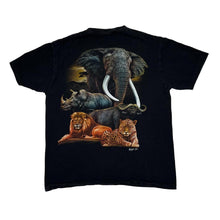 Load image into Gallery viewer, Vintage WILD Animal Nature Wildlife Elephant Lion Rhino Jaguar Graphic T-Shirt
