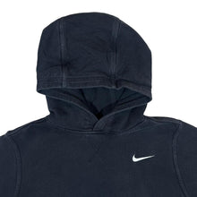 Load image into Gallery viewer, NIKE Classic Essential Embroidered Mini Swoosh Logo Pullover Black Hoodie
