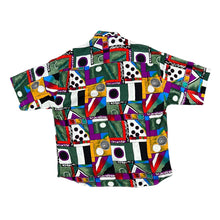 Load image into Gallery viewer, Vintage AFTERS SHIRT COMPANY Crazy Abstract Multi Coloured Open Collar Viscose Shirt
