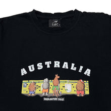 Load image into Gallery viewer, Early 00&#39;s Oz AUSTRALIA &quot;When Nature Calls&quot; Wildlife Novelty Souvenir Graphic T-Shirt
