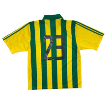 Load image into Gallery viewer, Vintage ADIDAS Colour Block Striped Embroidered Mini Centre Logo Collare Sports Jersey
