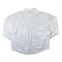 Load image into Gallery viewer, Vintage John Baner Cowboy Western White Black Popper Cotton Long Sleeve Shirt
