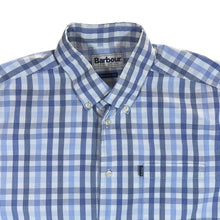 Load image into Gallery viewer, Barbour &quot;Tailored Fit&quot; Blue White Check Long Sleeve Button-Up Cotton Shirt

