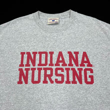 Load image into Gallery viewer, Vintage Steve &amp; Barry’s INDIANA NURSING College Spellout Graphic T-Shirt
