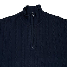 Load image into Gallery viewer, Vintage GREEN COAST Yatching Outfit Made In Italy Cable Knit 1/4 Zip Pullover Sweater Jumper
