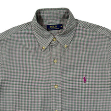 Load image into Gallery viewer, POLO RALPH LAUREN Green Purple White Plaid Check Long Sleeve Button-Up Shirt
