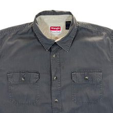 Load image into Gallery viewer, Early 00&#39;s WRANGLER Classic Dark Grey Cotton Short Sleeve Safari Utility Shirt
