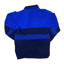 Load image into Gallery viewer, Vintage BIWANG Embroidered Spellout Colour Block Blue 1/4 Zip Fleece Sweatshirt
