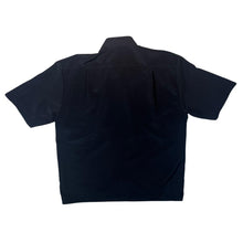 Load image into Gallery viewer, Vintage Cosma Embroidered Traditional Dragon Black Short Sleeve Shirt
