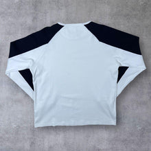 Load image into Gallery viewer, French Connection Classic Spellout Black White Raglan Long Sleeve T-Shirt
