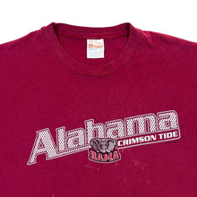 Load image into Gallery viewer, Early 00&#39;s Hanes ALABAMA CRIMSON TIDE College Logo Spellout Graphic Distressed Red T-Shirt
