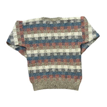 Load image into Gallery viewer, Vintage 90&#39;s SABRE ENGLISH SWEATER Multi Colour Check Pattern Knit Sweater Jumper
