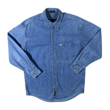 Load image into Gallery viewer, Vintage Timberland Weathergear &quot;Rugged Fit&quot; Blue Denim Long Sleeve Button-Up Shirt

