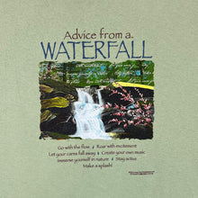 Load image into Gallery viewer, ADVICE FROM A WATERFALL &quot;Anna Ruby Falls, Georgia&quot; Souvenir Graphic Green T-Shirt

