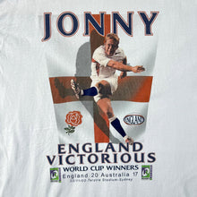 Load image into Gallery viewer, Vintage JOHNNY WILKINSON England Rugby World Cup Winners 2003 Graphic T-Shirt
