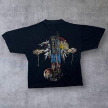 Load image into Gallery viewer, Vintage 90's Native American Nature Dreamcatcher Graphic Black T-Shirt
