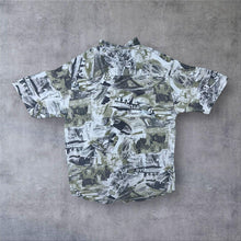 Load image into Gallery viewer, Vintage 90’s Casual Club Crazy Abstract Festival Patterned Viscose Shirt
