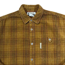 Load image into Gallery viewer, Early 00&#39;s COLUMBIA SPORTSWEAR Brown Plaid Check Corduroy Cord Long Sleeve Cotton Shirt
