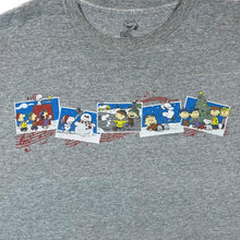 Load image into Gallery viewer, PEANUTS Snoopy Charlie Brown Holiday Christmas Cartoon Graphic Grey T-Shirt
