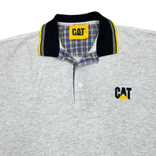 Load image into Gallery viewer, Vintage CAT Caterpillar Embroidered Mini Logo Spellout Polo Shirt
