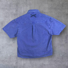 Load image into Gallery viewer, Early 00&#39;s DEAL Classic Blue Cotton Short Sleeve Button Shirt
