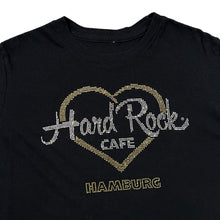 Load image into Gallery viewer, HARD ROCK CAFE &quot;Hamburg&quot; Diamante Souvenir Logo Spellout Graphic T-Shirt
