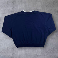 Load image into Gallery viewer, Vintage MC Sportswear Embroidered Christmas Snowman Festive Navy Blue Sweatshirt
