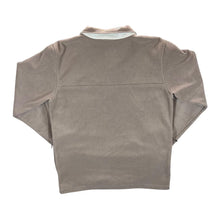 Load image into Gallery viewer, Adidas Originals Rubber Logo 1/4 Button Brown Fleece Sweatshirt Top
