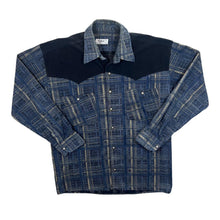 Load image into Gallery viewer, Vintage Cihan Cowboy Western Style Blue Brown Check Long Sleeve Shirt

