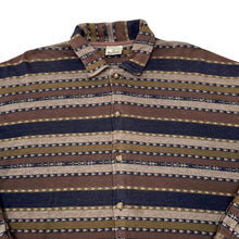 Load image into Gallery viewer, Vintage BURTONS Colour Block Striped Patterned Long Sleeve Flannel Cotton Shirt

