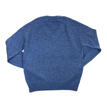 Load image into Gallery viewer, Vintage 90&#39;s KEYNOTE Made In UK Shetland Wool Blue Knit V-Neck Sweater Jumper
