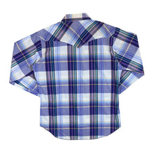 Load image into Gallery viewer, Vintage 90&#39;s WRANGLER Cowboy Cut Regular Fit Pearl Snap Popper Plaid Check Western Shirt
