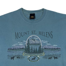 Load image into Gallery viewer, Vintage Prairie Mountain &quot;Mount St. Helens&quot; Washington Souvenir Graphic Blue T-Shirt
