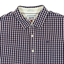 Load image into Gallery viewer, HILFIGER DENIM Tommy Hilfiger Embroidered Mini Logo Plaid Check Short Sleeve Cotton Shirt
