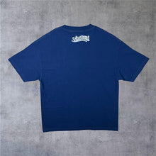 Load image into Gallery viewer, Long Beach Clothing Co. Classic Skater Surfer Logo Spellout Graphic Blue T-Shirt
