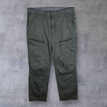 Load image into Gallery viewer, Lambretta Dark Grey Khaki Multi Pocket Cargo Trousers
