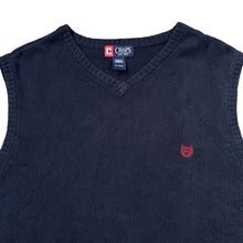 Load image into Gallery viewer, Early 00&#39;s CHAPS Classic Embroidered Mini Crest Logo Cotton Knit V-Neck Sweater Vest
