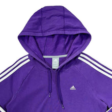 Load image into Gallery viewer, Early 00&#39;s ADIDAS Classic Embroidered Mini Logo Three Stripe Purple Pullover Hoodie
