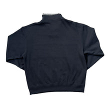 Load image into Gallery viewer, Vintage SAVATINI Woven Striped Panel 1/4 Zip Pullover Sweatshirt
