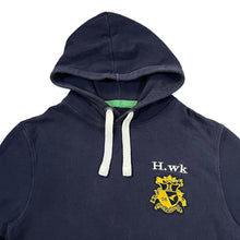 Load image into Gallery viewer, HOWICK &quot;H.wk&quot; Embroidered Patch Logo Navy Blue Pullover Hoodie
