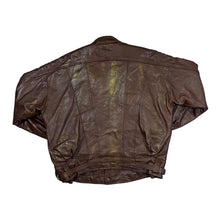 Load image into Gallery viewer, Vintage 90&#39;s PEC Genuine Real Burgundy Leather Bomber Jacket
