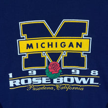 Load image into Gallery viewer, Vintage NCAA Michigan Wolverines &quot;Rose Bowl 1998&quot; College Football Graphic Sweatshirt
