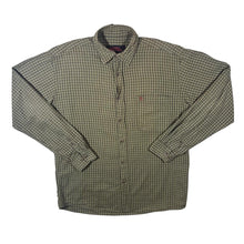 Load image into Gallery viewer, Vintage Fjallraven Khaki-Brown Cream Blue Check Long Sleeve Cotton Shirt
