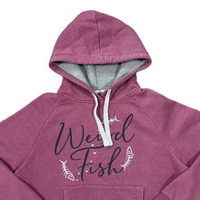 Load image into Gallery viewer, WEIRD FISH Big Spellout Graphic Embroidered Fish Pink Pullover Hoodie
