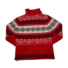 Load image into Gallery viewer, Vintage LADY M Crazy Winter Patterned 1/4 Zip Pullover Knit Sweater Jumper
